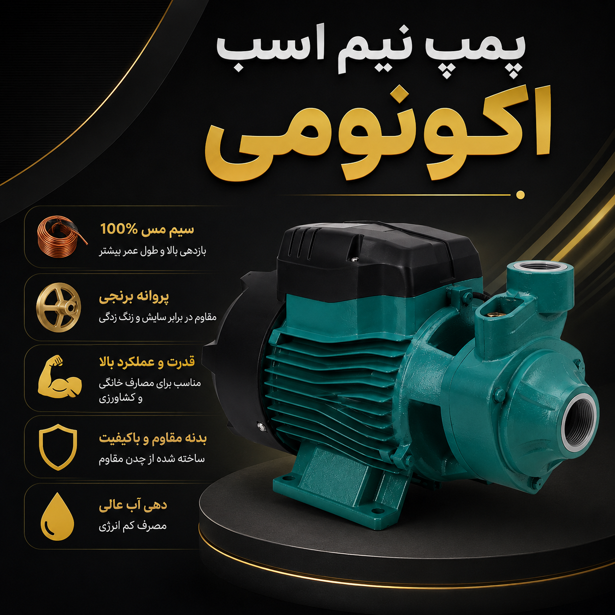 پمپ نیم اسب اکونومی